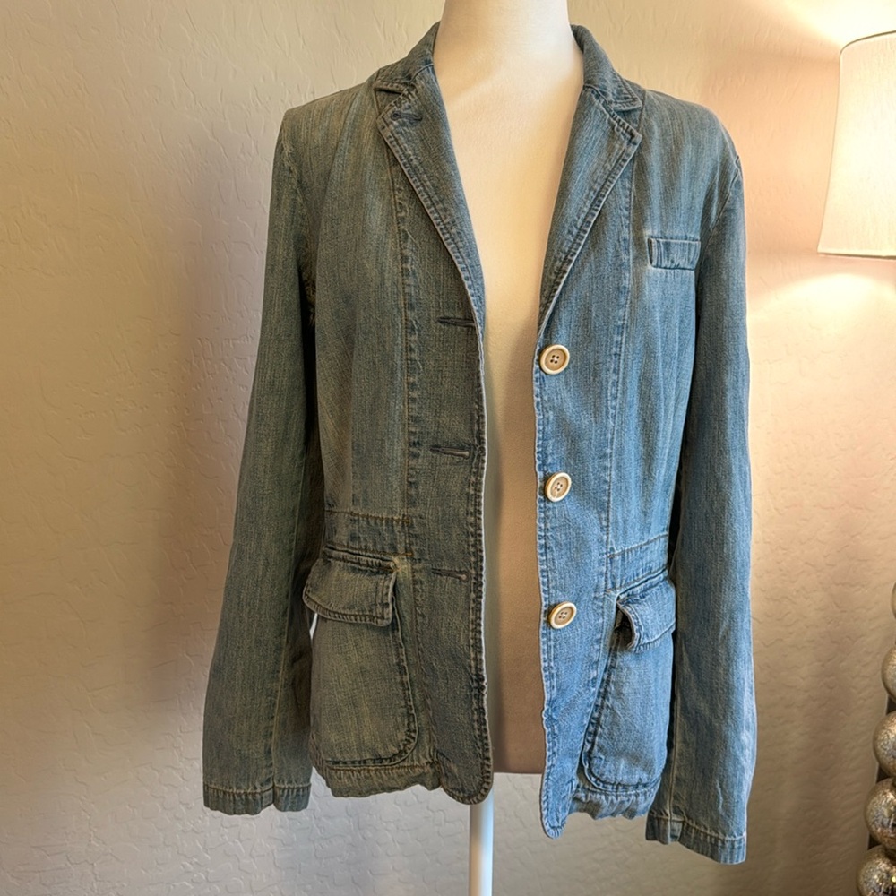 Lauren Ralph Lauren 100% cotton jean button up jacket size‎ large